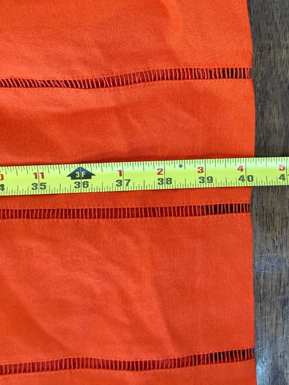 Banana Republic Linen Blend Midi Dress Sz 6 Orange Spring Party Wedding Guest - Picture 8 of 9